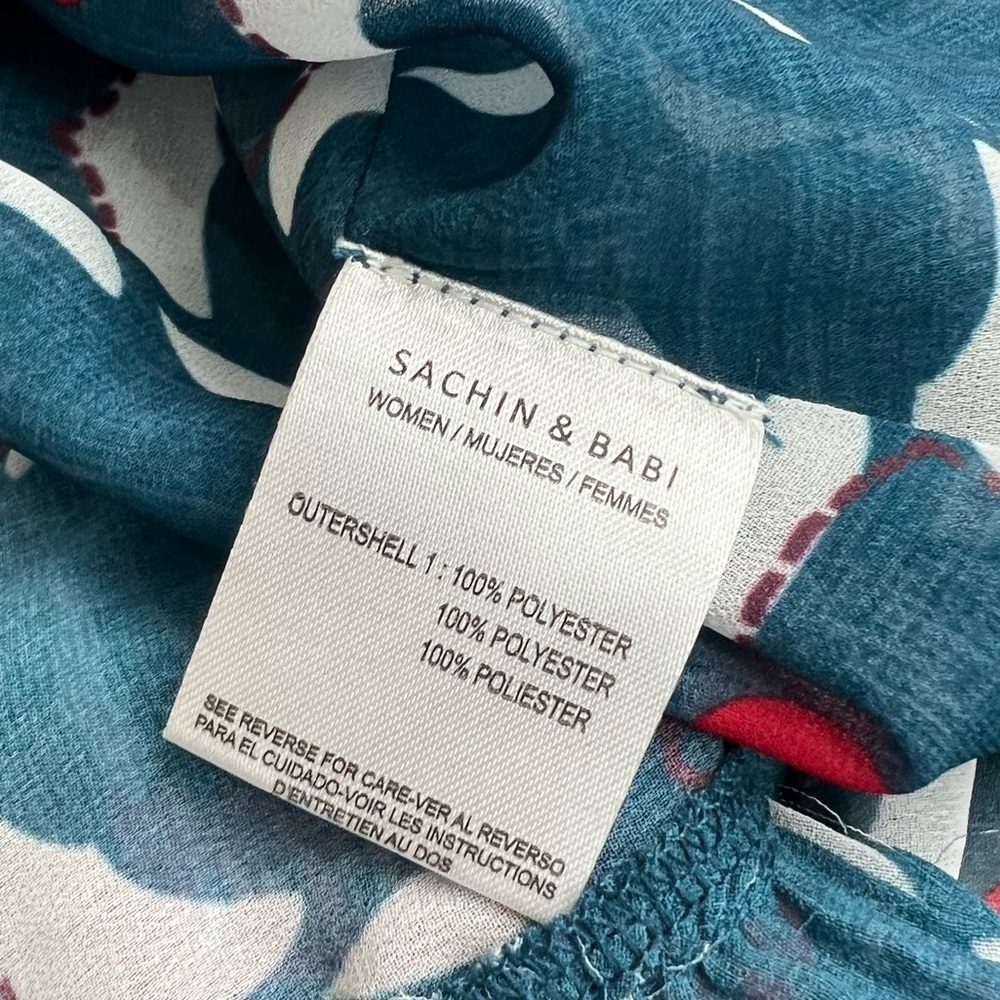 NWT Sachin & Babi X Anthropologie Mosaic Off-The-Shoulder Midi Dress Size 0 - Picture 7 of 9